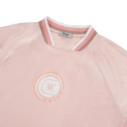 Thumbnail DVRK - Áo Thun Baseball Tay Ngắn Cổ Sọc Form Loose Màu Hồng-DVRK-25R 3