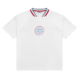 Thumbnail DVRK - Áo Thun Baseball Tay Ngắn Cổ Sọc Form Loose Màu Trắng-DVRK-25R 1