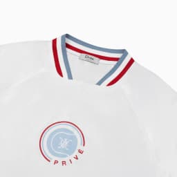 Thumbnail DVRK - Áo Thun Baseball Tay Ngắn Cổ Sọc Form Loose Màu Trắng-DVRK-25R 3