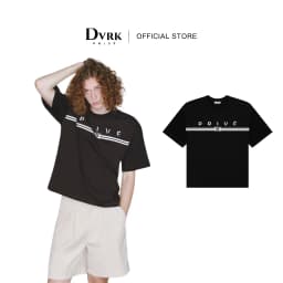 Thumbnail DVRK - Áo Thun Form Boxy Họa Tiết Faded Bar Logo Màu Đen-DVRK-24W 1