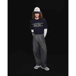 Thumbnail DVRK - Áo Thun Tay Ngắn Form Boxy In Logo Rêverie Sọc Màu Xanh Midnight Blue-DVRK-25S 4
