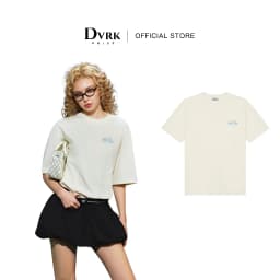 Thumbnail DVRK - Áo Thun Tay Ngắn Form Boxy In Logo Rêverie Màu Kem-DVRK-25S 1