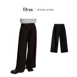 Thumbnail DVRK - Quần Tây Ống Rộng Xếp Ly Thêu Logo Màu Đen-DVRK-24F 1