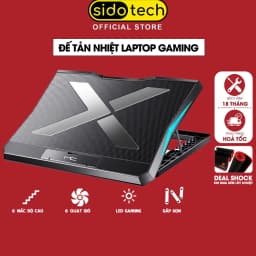 Thumbnail Đế tản nhiệt laptop Sidotech Q3 có 6 quạt làm mát nhanh chống ồn đèn led gaming giúp tăng hiệu năng bảo vệ máy tính 1