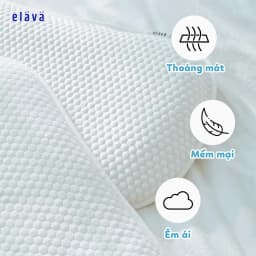 Thumbnail Elava Gối ngủ thoáng khí mềm mại, đàn hồi, nâng đỡ đầu và giúp bé ngủ ngon (tặng kèm vỏ gối) 2
