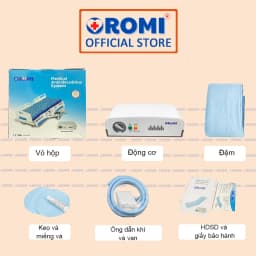 Thumbnail Đệm hơi chống loét OROMI HF608 - Nệm chống hăm, hoại tử 2 chế độ (Có van ngắt luân chuyển) 2