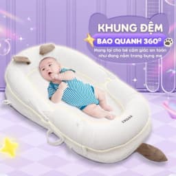 Thumbnail Đệm ngủ mèo trắng Chilux - Định hình tư thế nằm khoa học, hỗ trợ bé ngủ ngon 1