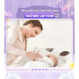 Thumbnail Đệm ngủ mèo trắng Chilux - Định hình tư thế nằm khoa học, hỗ trợ bé ngủ ngon 2
