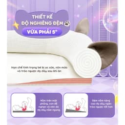 Thumbnail Đệm ngủ mèo trắng Chilux - Định hình tư thế nằm khoa học, hỗ trợ bé ngủ ngon 4