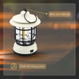 Thumbnail Đèn Đa Năng cắm trại iCore MPL69 Camping Kiểu Cổ Điển dã ngoại chống nước pin AA - Hàng chính hãng 4