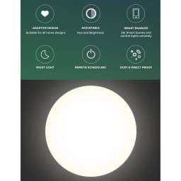 Thumbnail Đèn led ốp trần trang trí Yeelight 235C/300C/400C, hắt trần RGB, chế độ ánh trăng, mặt trời, bóng râm, tích hợp Homekit 3