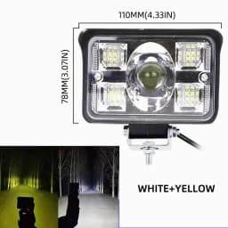 Thumbnail Đèn led vuông LYMOYO 78W 12V 24V chống nước gắn xe tải địa hình SUV 2