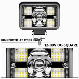 Thumbnail Đèn led vuông LYMOYO 78W 12V 24V chống nước gắn xe tải địa hình SUV 4