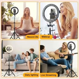 Thumbnail Đèn Livestream Kèm Chân Đỡ Điện Thoại 2m1 Size 26cm 30cm 33cm 36cm 45cm 54cm, Đèn Led Livestream 3 Màu - HOLOCOM 4