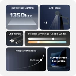 Thumbnail Đèn màn hình máy tính Yeelight Pura Monitor Light Bar, điều chỉnh ánh sáng, dùng được màn hình cong 2