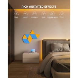 Thumbnail Đèn trang trí dán tường Yeelight Smart Light Panels, Led RGB 16 triệu màu lắp ghép thông minh, hỗ trợ Google, Alexa 4