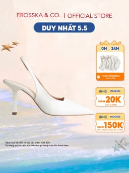 Thumbnail Erosska - Giày cao gót dáng Slingback mũi nhọn màu trắng cao 9cm - EH041 1