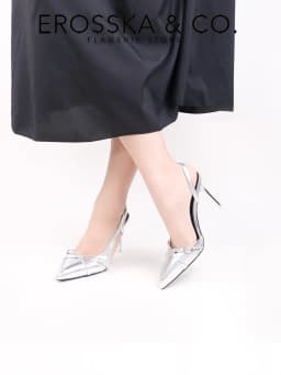 Thumbnail Erosska - Giày cao gót nữ mũi nhọn phối dây đan chéo cách điệu phối khóa cao 10cm - EH046 3