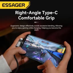 Thumbnail Essager 65W Type C / USB-A sang L + C Cáp Sạc Nhanh 2 Trong 1 Cho ip 5 ~ 16 Huawei 4