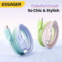 Thumbnail Essager PD 29W Cáp dữ liệu sạc nhanh USB-C sang L Cáp bện hai màu một dây 4