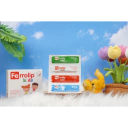 Thumbnail Ferrolip Kids Sắt Sinh Học Dạng Bột Hấp Thu Toàn Diện Vị Dâu Thơm Ngon Hộp 20 Gói 2