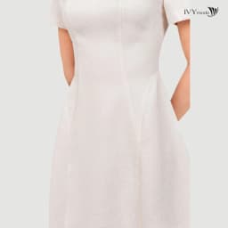 Thumbnail Flower Accent Dress - Đầm xòe Oganza, Đầm công sở dự tiệc nữ IVY moda MS 48T0245 3