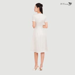 Thumbnail Flower Accent Dress - Đầm xòe Oganza, Đầm công sở dự tiệc nữ IVY moda MS 48T0245 4