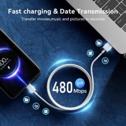 Thumbnail Fonken 120W Turbo Cáp Sạc USB Loại C Dây Dữ Liệu Cho Xiaomi Mi 13 12 Pro Redmi Note 11 12 Realme POCO 3
