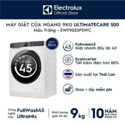 Thumbnail Free giao lắp - Máy giặt cửa ngang Electrolux 9kg UltimateCare 500 - Trắng EWF9023P5WC 1