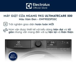 Thumbnail Free giao lắp - Máy giặt cửa ngang Electrolux 9kg UltimateCare 500 - Xám đen Onyx EWF9023P5SC 3