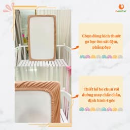 Thumbnail Ga Chống Thấm Cho Bé GOLDCAT 2 Lớp Cao Cấp, Mặt Vải Cotton Siêu Mềm, Giúp Ngăn Ẩm Ướt, Hôi Mốc. 4