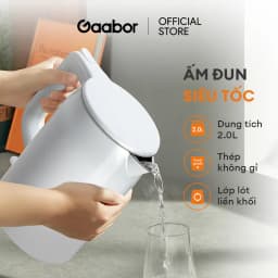 Thumbnail Gaabor ấm siêu tốc 2L bình đun công suất 1500W cao cấp ấm đun inbox 304 cách nhiệt EK20M-WH01A 3