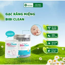Thumbnail Gạc rơ lưỡi cho bé sơ sinh Bibiclean hộp 10 gói - Giúp làm sạch răng, khoang miệng cho bé, an toàn 1