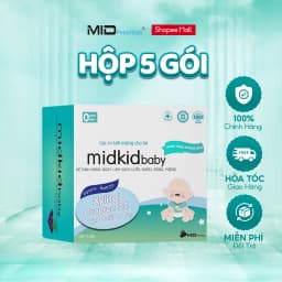 Thumbnail Gạc rơ lưỡi Midkidbaby đạt tiêu chuẩn iso 5 sao, hộp 05 gói ướt, giúp làm sạch răng, lưỡi, nướu 1