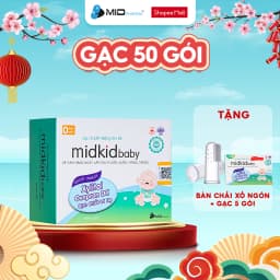 Thumbnail Gạc rơ lưỡi MidkidBaby hộp 50 gói ướt cho bé sơ sinh giúp làm sạch răng nướu lưỡi, tiêu chuẩn ISO 5* 1