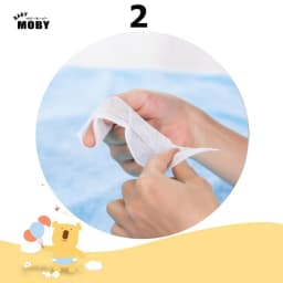 Thumbnail Gạc rơ lưỡi Moby Baby vệ sinh răng miệng cho bé (5x5cm) 4