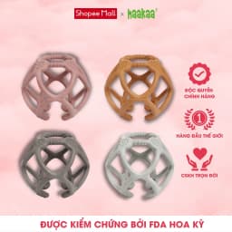 Thumbnail Gặm nướu silicone hình quả bóng Haakaa, Nhiều màu sắc, hỗ trợ bé quá trình mọc răng 2
