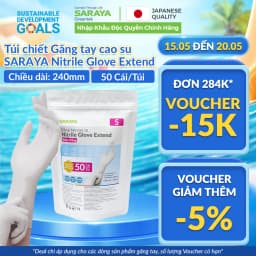 Thumbnail Găng tay cao su Saraya Nitrile,dùng trong chế biến thực phẩm, làm đẹp, rửa chén,vệ sinh (Màu Trắng, Màu Xanh, Màu Hồng) 1