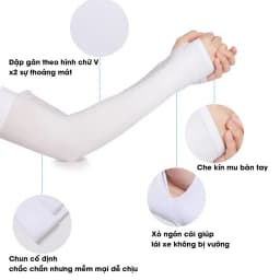 Thumbnail Găng tay chống nắng xỏ ngón, bao tay che nắng lái xe ô tô cho nam nữ đi phượt ngăn UV, phụ kiện xe hơi Tâm Luân 3