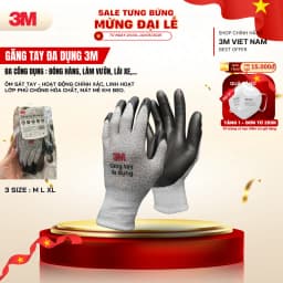 Thumbnail Găng tay đa dụng 3M™ GTDD - Size M Màu Xám 1