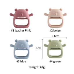 Thumbnail Găng Tay silicone Hình Gấu Chống Ăn Mòn Cho Bé 1