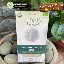 Thumbnail Gạo Trắng ST25 Hữu Cơ HOA SỮA Loại 1 Dẻo Thơm Ngon Organic White Rice 1kg 2