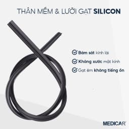 Thumbnail Gạt Mưa Ô tô Silicon MEDICAR X KEINE 3 KHÔNG: không vệt nước, không tiếng ồn, không xước kính. Bảo hành đổi mới nếu lỗi 3