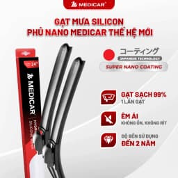 Thumbnail Gạt mưa silicon phủ Nano chống thấm nước chính hãng Medicar lưỡi gạt siêu sạch, độ bền 2 năm 1