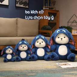 Thumbnail Gấu Lena  Gấu Bông Lena xanh Gấu Bông Xinh Lena Lotso Đáng Yêu búp bê nhồi bông gấu xanh với mũ rời 2