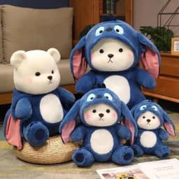 Thumbnail Gấu Lena  Gấu Bông Lena xanh Gấu Bông Xinh Lena Lotso Đáng Yêu búp bê nhồi bông gấu xanh với mũ rời 3