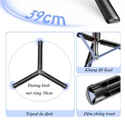 Thumbnail Gậy Chụp Ảnh 3 Chân F210S F15 F16 Z165S, Chân Tripod Điện Thoại Đa Năng Có Đèn -HOLOCOM 2