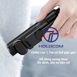 Thumbnail Gậy chụp ảnh 3 chân selfie 1M75 kiêm tripod điện thoại quay video livestream có điều khiển từ xa - HOLOCOM 4