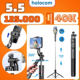Thumbnail Gậy Chụp Ảnh 3 Chân Selfie F16 Kiêm Tripod Có Tay Cầm Chống Rung, Gậy Quay Video Livestream 1