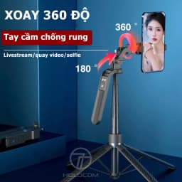 Thumbnail Gậy Chụp Ảnh 4 Chân Selfie Kiêm Tripod A14 - Cây Chụp Hình, Gậy Quay Video HOLOCOM 2